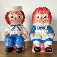 RAGGEDY ANN and ANDY BANK ラガディアン アンディ コインバンク MY TOY 1972年（2体セット)