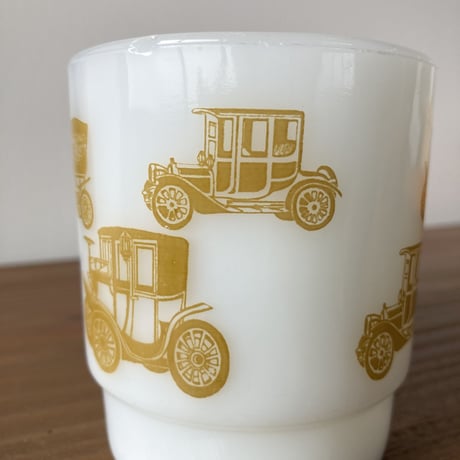 FIRE KING Classic Car ファイヤーキング クラシックカー マグカップ／黄土