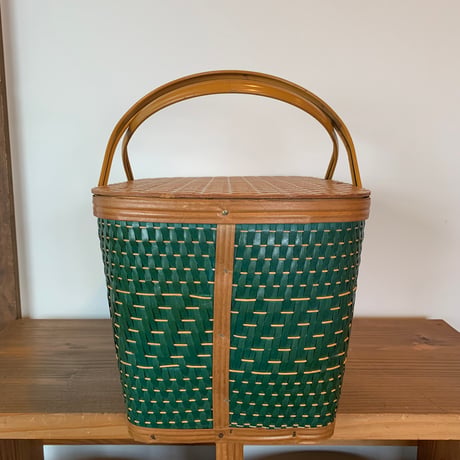 Hawkeye BURLINGTON BASKET CO. 箱入り 1960年代 ピクニックバスケット