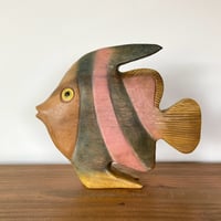 ヴィンテージ 木製フィッシュ Vintage Wooden Fish Wood Carving