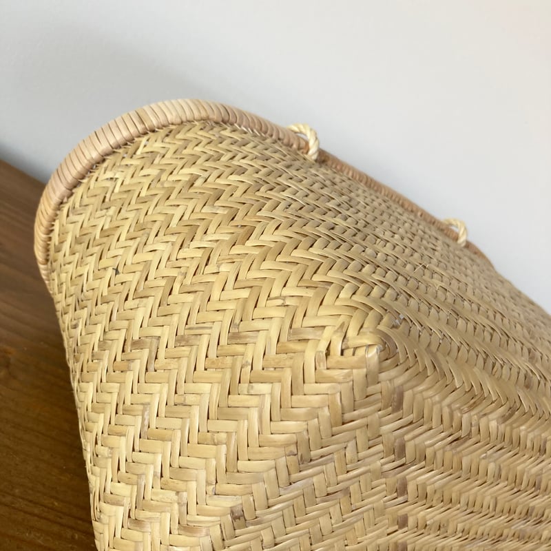 20%off‼️大特価鳥越竹細工　市場かご　すず竹　籠　バッグ　楕円 20%off‼️大特価鳥越竹細工 市場かご すず竹 籠 バッグ 楕円 フラワー