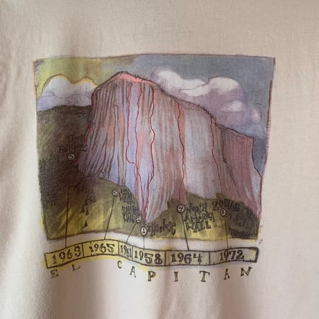 patagonia L/S L YVON CHOUINARD yosemite route Down Woll,El Capitan,Yosemite,California パタゴニア VINTAGE