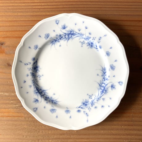 Shibata Cninaware Blue White 青華 花柄プレート 1970s