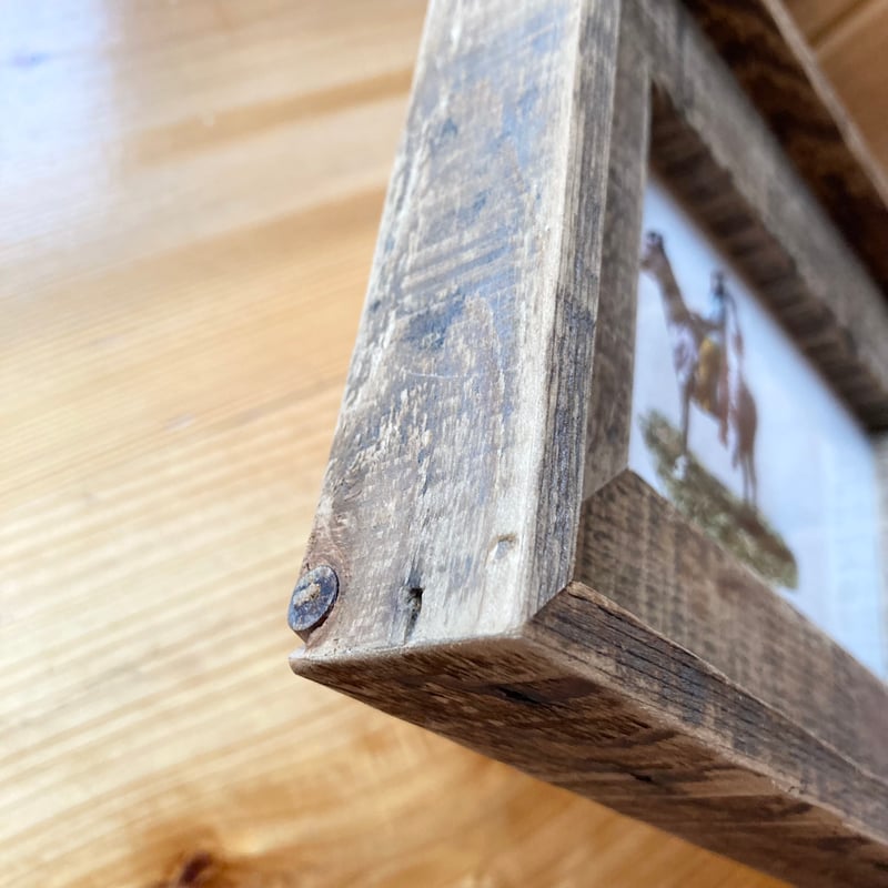 ネイティブアメリカン ポストカード額装① WOOD LIFE SERVICE オールド