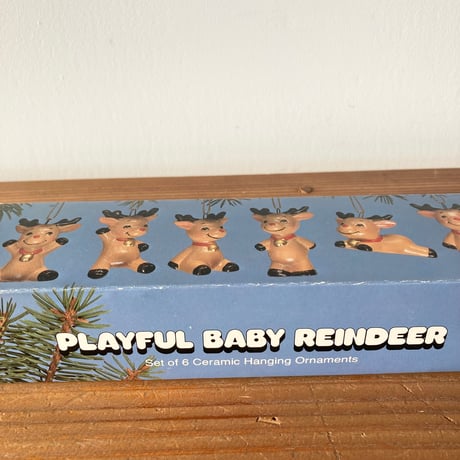 トナカイ オーナメント 6コセット 箱入り ENESCO 1979年