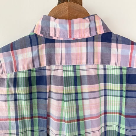 Ralph Lauren半袖シャツ ピンク･ブルー･グリーン／USED