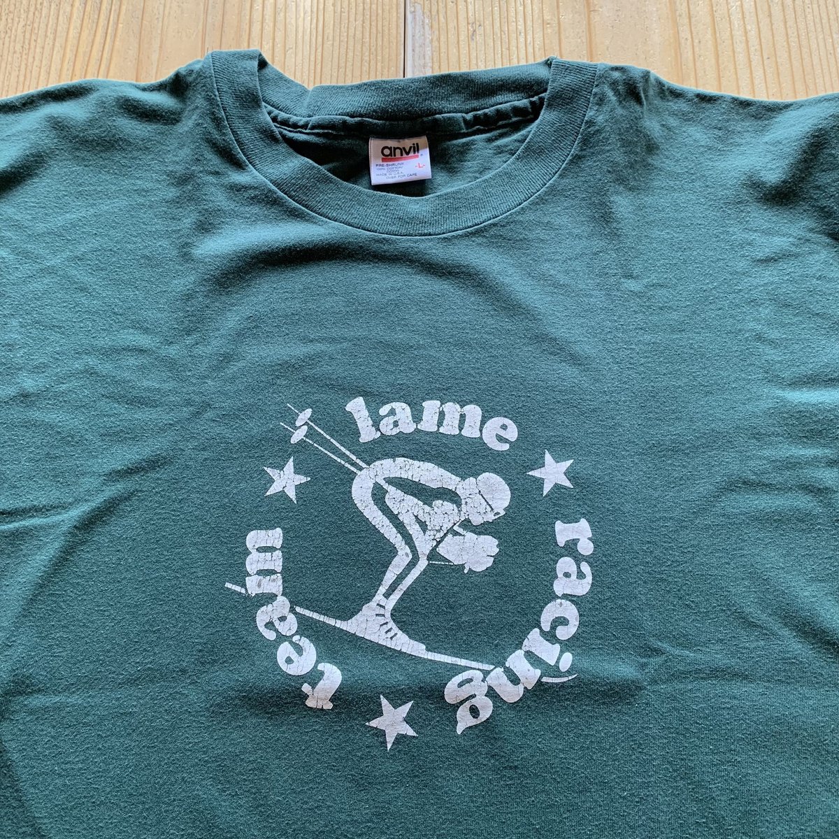 企業ロゴ【USA製】90sアンビルanvilヴィンテージ 両面全面レースアート