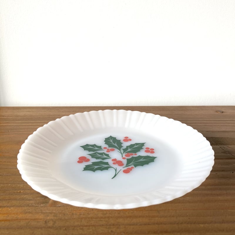 TERMOCRISA ヒイラギ柄 クリスマス デザートプレート／A | MILMOUNTAIN