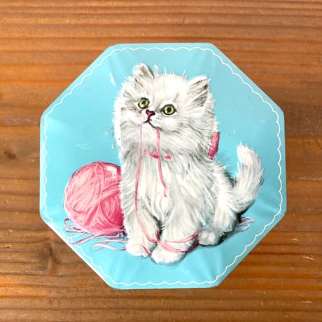 猫 ヴィンテージ ティン缶