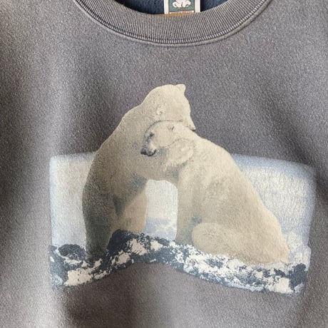 POLAR BEARS ポーラーベア シロクマ アニマル柄 動物柄 スウェット 1990s