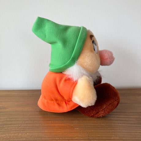 Disney The Seven Dwarfs "BASHFUL" 東京ディズニーランド 白雪姫と7人のこびと "てれすけ” ぬいぐるみ 紙タグつき 1980s