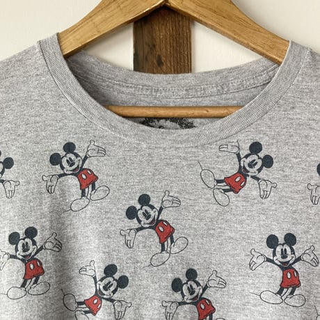 DISNEY MICKEY 総柄プリント S/S TEE 1990s