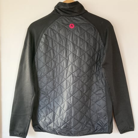 Marmot フリース キルティング ジャケット WOMENS-L 1990s／ブラック×ピンク
