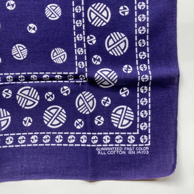 ネイビー クロスバンダナオリジナルヴィンテージ