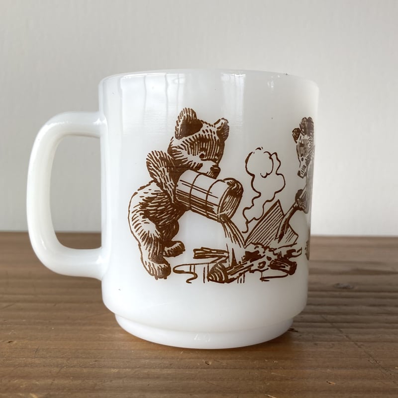 ■美品■グラスベイク スモーキーベア マグカップ アメリカ製 #572-2 GLASBAKE Smokey Bear グラスベイク スモーキーベア マグカップ