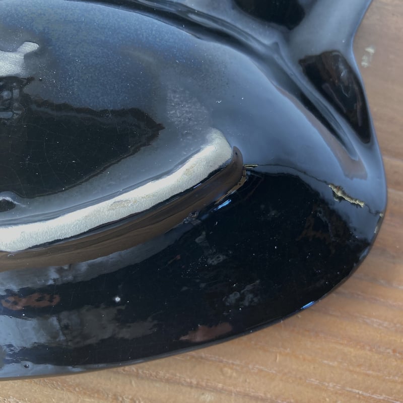 U.S.A.ヴィンテージ セラミックアッシュトレイ 1960s／ブラック