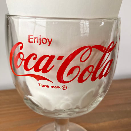 ヴィンテージ Coca-Cola コカ・コーラ 脚つきグラス①