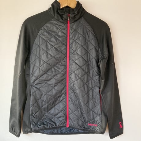 Marmot フリース キルティング ジャケット WOMENS-L 1990s／ブラック×ピンク