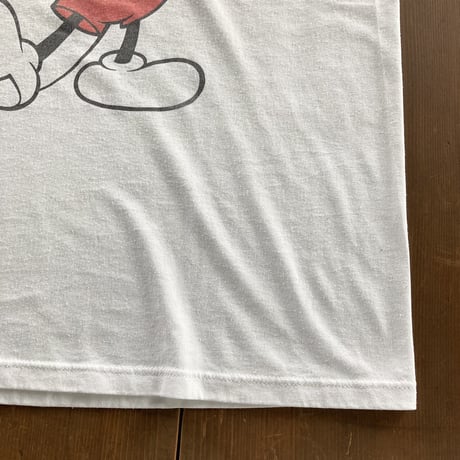 Disney Mickey Mouse ミッキー S/S TEE／リンガー･ホワイト 1970～1980s