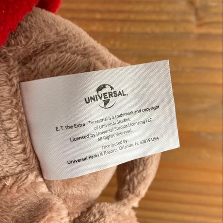 E.T.ぬいぐるみ 赤パーカー UNIVERSAL STUDIOS 紙タグつき