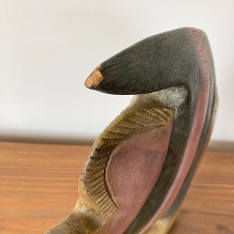 ヴィンテージ 木製フィッシュ Vintage Wooden Fish Wood Carving