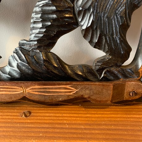 木彫り熊 壁掛け 親子熊 北海道 北海木工芸社 HOKKAIDO JAPAN FOLKART VINTAGE