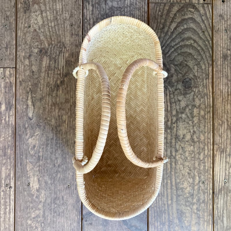 スズ竹 すず竹 手提げかご 楕円 -6／岩手県一戸 鳥越竹細工