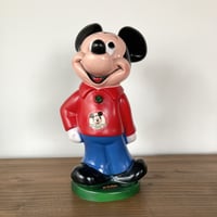 1970s MICKEY MOUSE BANK･PLAY PAL PLASTICS ミッキーマウス コインバンク 貯金箱 （ステッカー有)