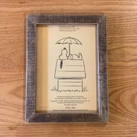 WOOD LIFE SERVICE NO.32 snoopy peanuts 特注A4 OLD WOOD FRAME 古材 額縁