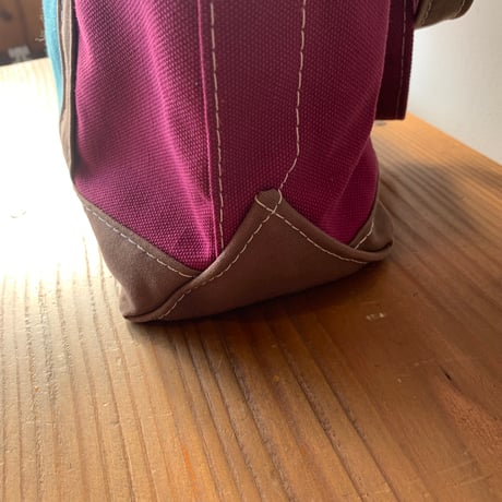 L.L.Bean BOAT AND TOTE 1990s USA Mサイズ 希少カラー ワインモカターコイズ  エルエルビーン トートバッグ  vintage