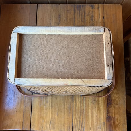 Picnic Basket ピクニックバスケット 1960年代 ブラウン vintage