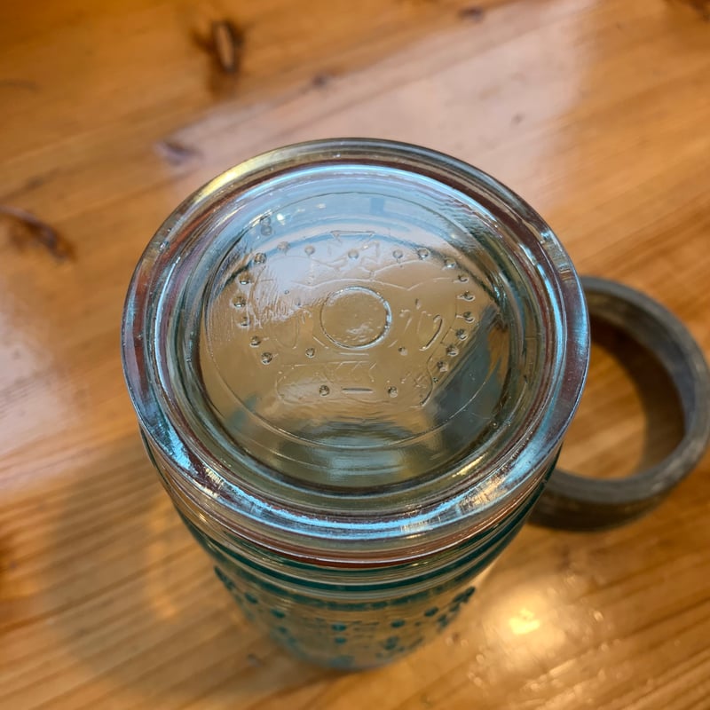 CROWN MASON JAR 1930s クラウン 4 保存瓶 小 密封容器 カナダ vin