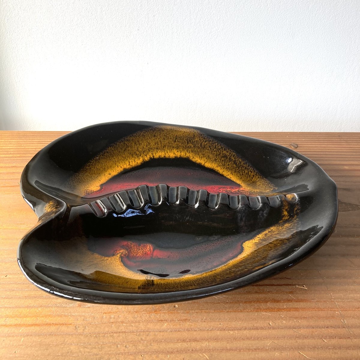 U.S.A.ヴィンテージ セラミックアッシュトレイ 1960s／ブラック