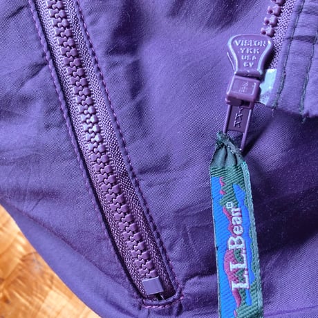 L.L.Bean エルエルビーン 美品 1980s Warm-up Jacket made in USA パープル 総柄 カタディン 山タグ ウォームアップジャケット VINTAGE