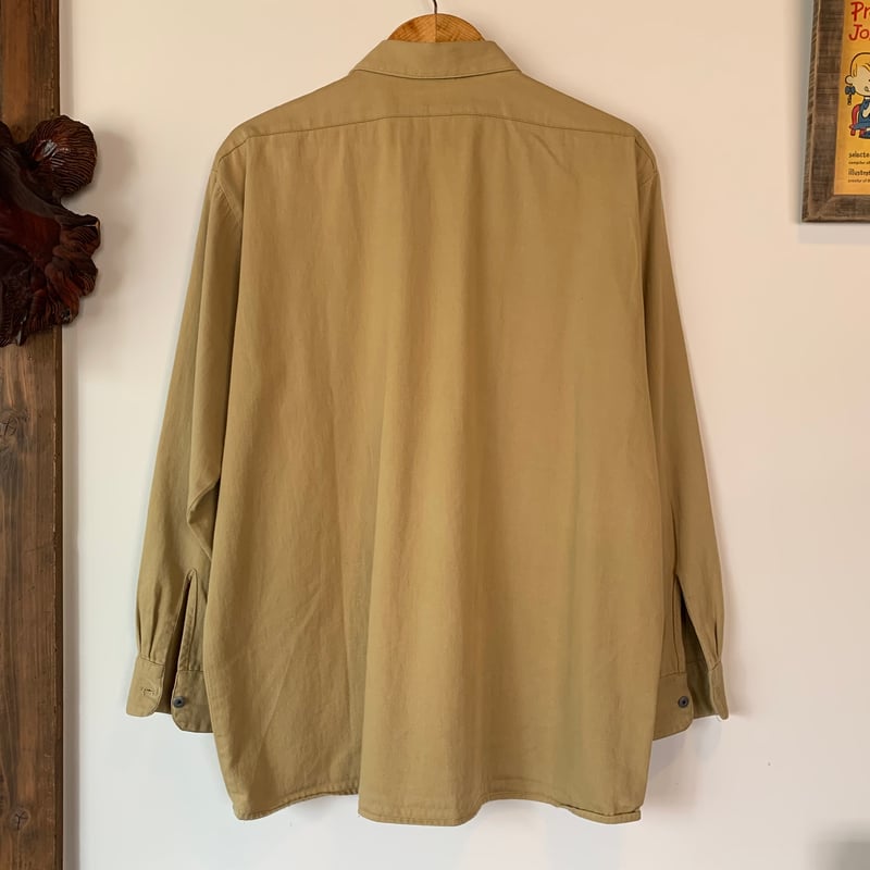 インディアン★カウボーイ☆ビンテージ80s真鍮ブラスシャビー★Arizona★ BRONZE AGE made in USA 1980s vintage WORK SHIRT