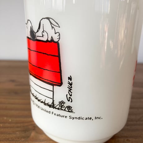 FIRE KING ANCHOR HOCKING SNOOPY ファイヤーキング スヌーピー モーニングアレルギー マグカップ