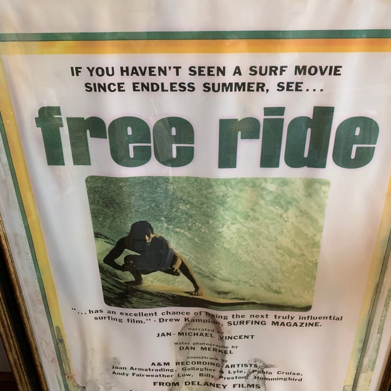 free ride サーフムービー SURF MOVIE シルクスクリーンポスター | MIL...