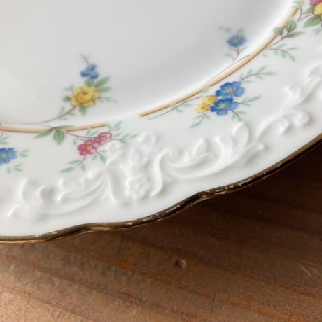 Noritake Contemporary Fine China ノリタケ 花柄レリーフプレート 1970～1980s