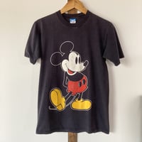 VINTAGE Mickey ミッキー ビッグミッキー S/S TEE／ブラック 1980s