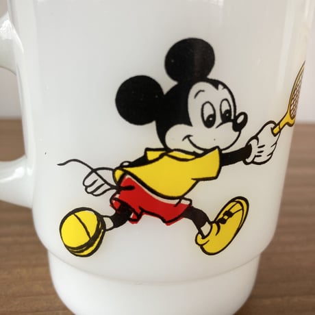 FIRE KING Mickey’s Tennis ファイヤーキング ミッキー＆ミニー テニス マグカップ