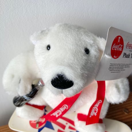 Coca-Cola コカ・コーラ ポーラーベア シロクマ スノーボーダー ぬいぐるみ 紙タグつき 1999年