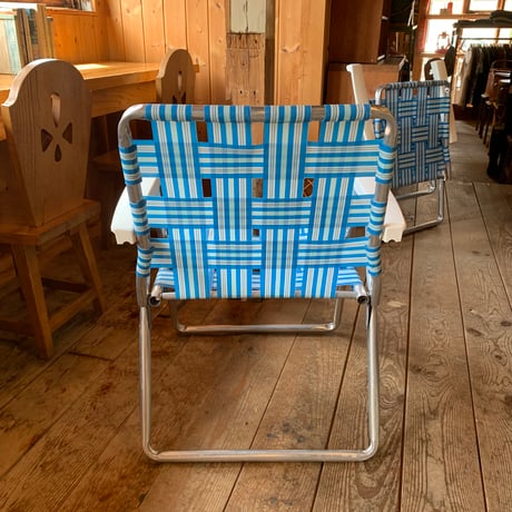 LAWN CHAIR VINTAGE ローンチェア 1970年〜1980年代 ② ライトブルー