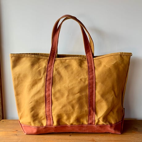 L.L.Bean BOAT AND TOTE 1990s USA Lサイズ 希少カラー マスタード エルエルビーン トートバッグ vintage