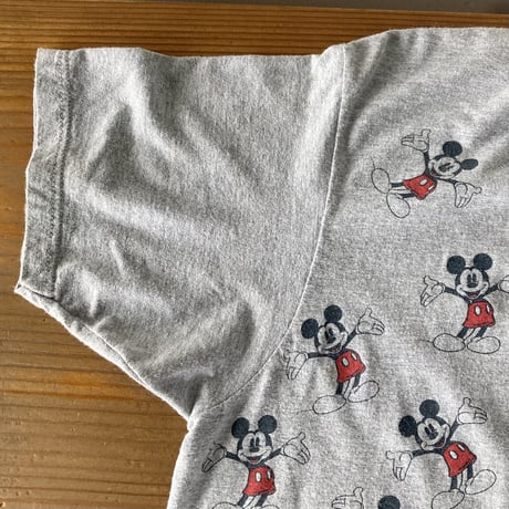 DISNEY MICKEY 総柄プリント S/S TEE 1990s
