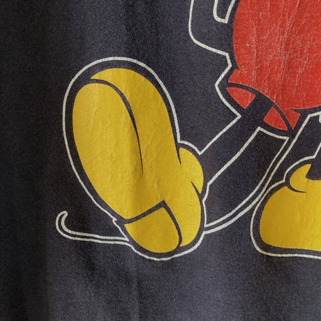 VINTAGE Mickey ミッキー ビッグミッキー S/S TEE／ブラック 1980s