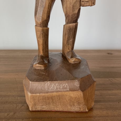 CARON Wood Carving ポール･エミール･キャロン 木彫り彫刻  ／Fishing