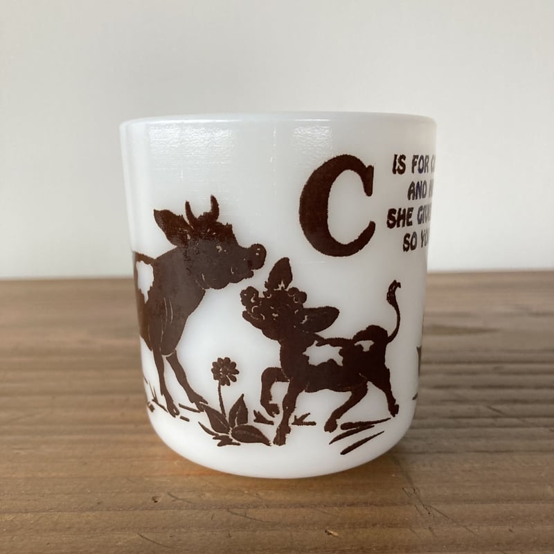 HAZEL ATLAS ヘーゼルアトラス チャイルドマグ 動物アルファベット Cow