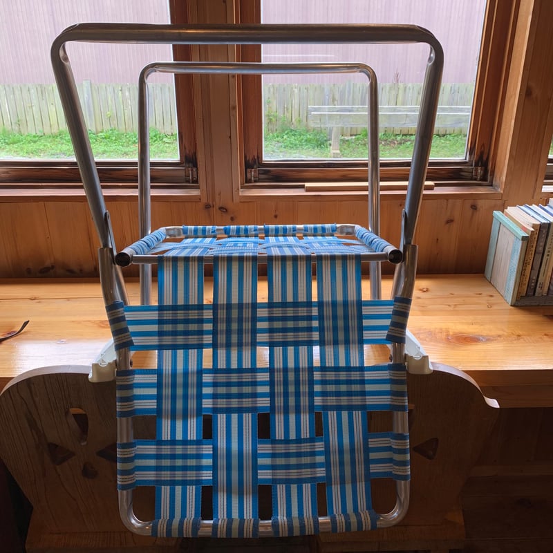 LAWN CHAIR VINTAGE ローンチェア 1970年〜1980年代 ① ライトブルー