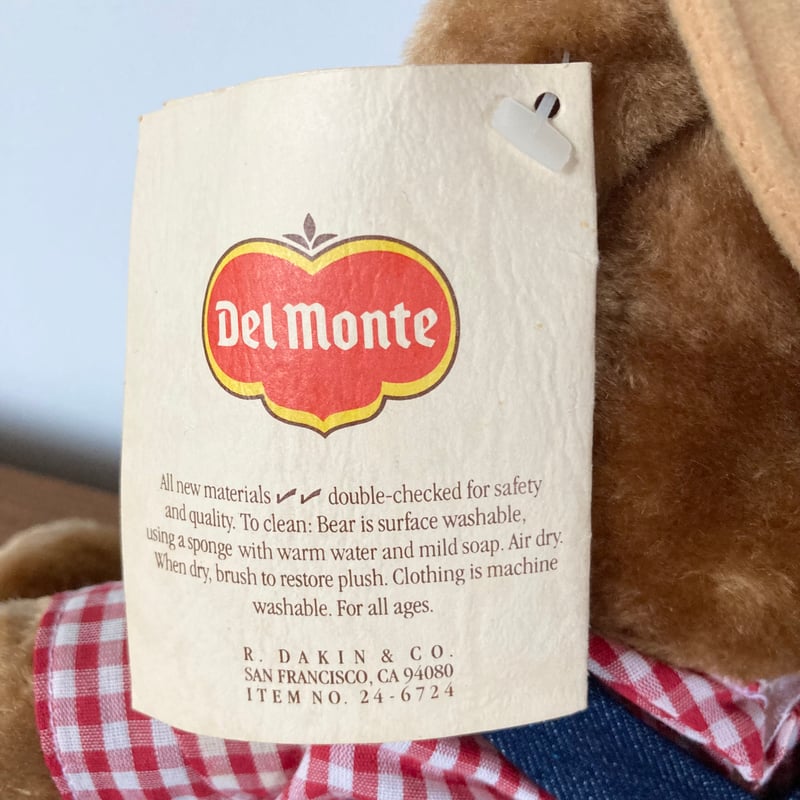 DELMONTE BRAWNY BEAR DAKIN デルモンテ ベア ぬいぐるみ 1985年