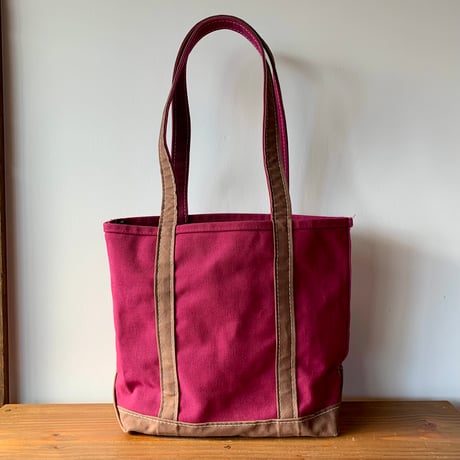 L.L.Bean BOAT AND TOTE 1990s USA Mサイズ 希少カラー ワインモカターコイズ  エルエルビーン トートバッグ  vintage